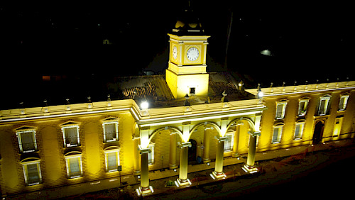 building at night